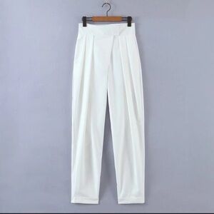 Babaton Cohen Pant Cropped Pull On Ivory Trouser Dress Pants Size 2